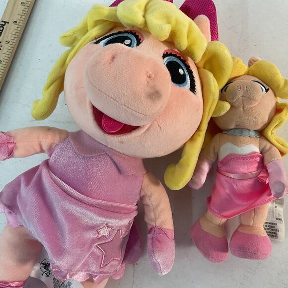 Disney Muppets Muppet Miss Piggy in Pink Dress Character Plush Dolls Preowned - Picture 5 of 7